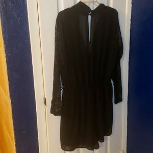 Ladies sheer black romper